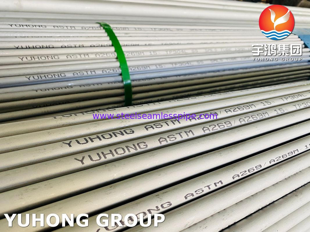 हीट एक्सचेंजर के लिए पीएमआई टेस्ट के साथ एएसटीएम ए269 टीपी304एल स्टेनलेस स्टील सीमलेस ट्यूब पिकलड एनील्ड
