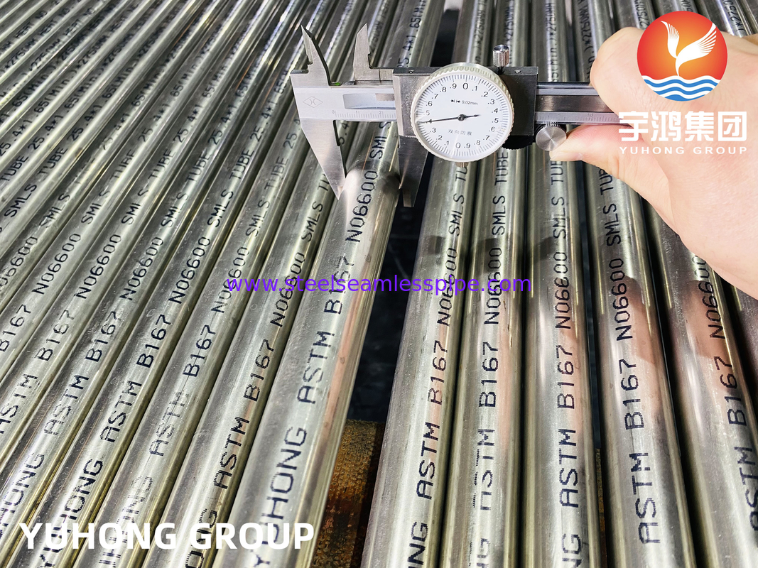 परमाणु रिएक्टर प्रयुक्त ट्यूब ASTM B167 Inconel 600 / UNS N06600 निर्बाध प्रकार