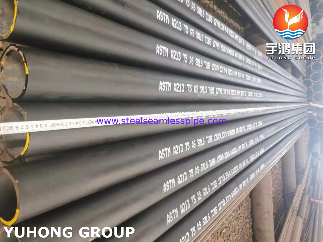 ASTM A213 / ASME SA213 T5 मिश्र धातु स्टील सीमलेस ट्यूब 1" 12 BWG 20FT,6M/PC,12M/PC