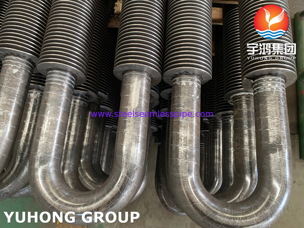 U Bend Fin Tube, ASTM A106 Gr. B उच्च आवृत्ति वेल्डेड फिन ट्यूब गर्मी एक्सचेंजर के लिए