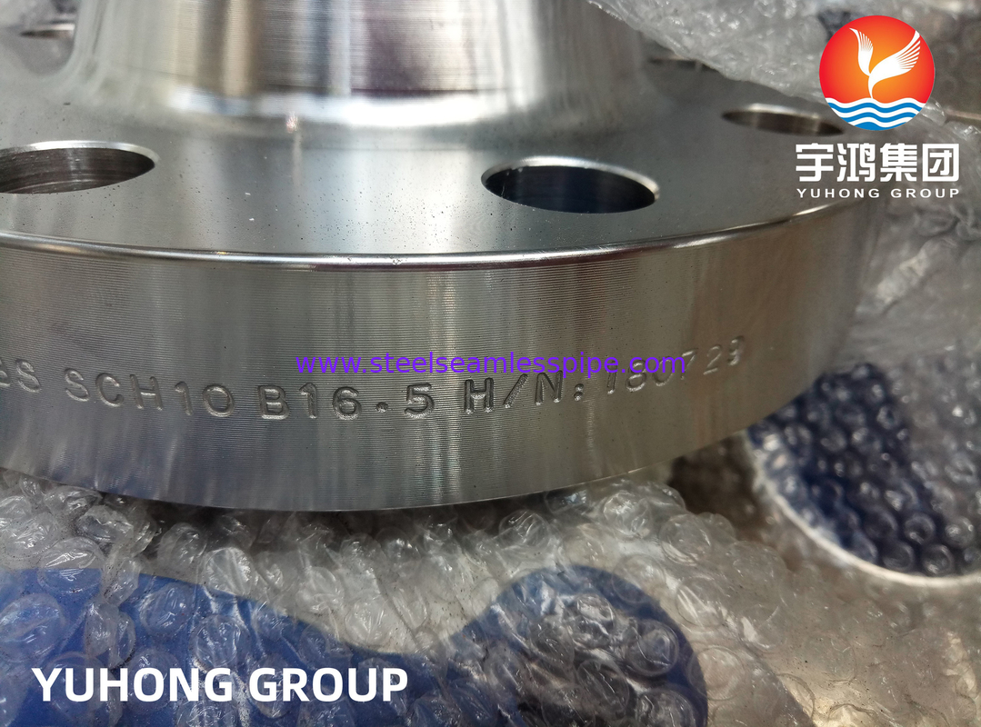 ASTM A182 F347, UNS S34700 स्टेनलेस स्टील वेल्ड नेक फ्लैंज, ऊंचा चेहरा, ASME B16.5