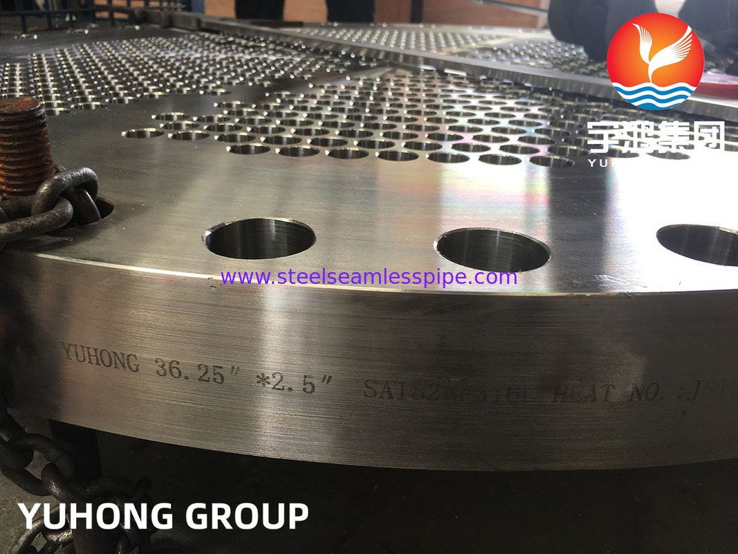 ASME SA182 F316L, 1.4404 स्टेनलेस स्टील हीट एक्सचेंजर के लिए फोल्डेड ट्यूब शीट