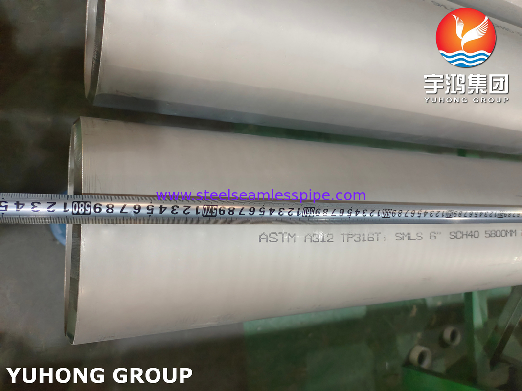 ASTM A511 TP316 316L 1.4404 स्टेनलेस स्टील सीमलेस पाइप अचारित एबीएस प्रमाणन