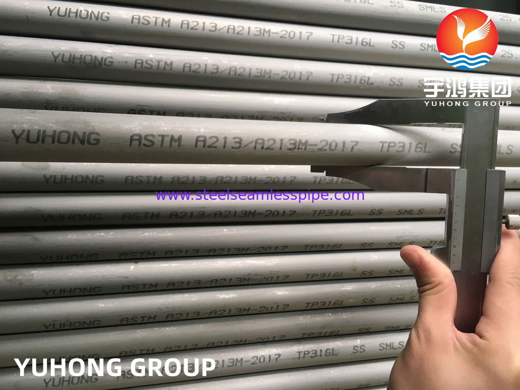 ASME SA213 TP316L सीमलेस स्टेनलेस स्टील ट्यूब BWG 20 0.89 मिमी के लिए ड्राई कूलर
