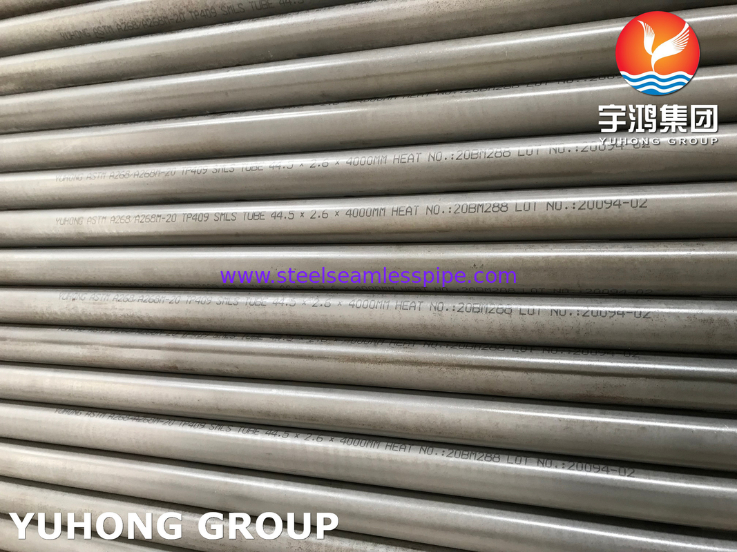 ASTM A268 TP409 उच्च तापमान पर जंग और ऑक्सीकरण प्रतिरोधी सीमलेस ट्यूब
