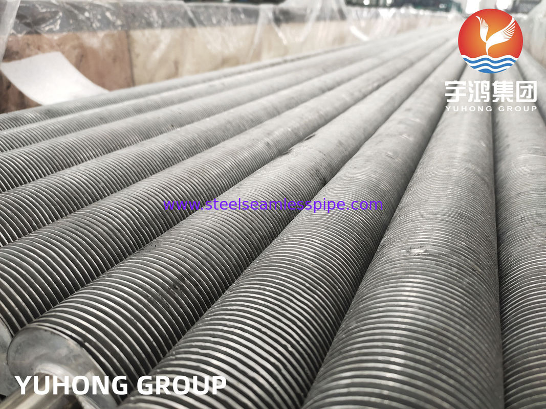 ASME SA249 TP304 सूखी भट्ठी गर्मी विनिमय के लिए एल्यूमीनियम एक्सट्रूडेड टी-टाइप फिनेड ट्यूब गोल आकार