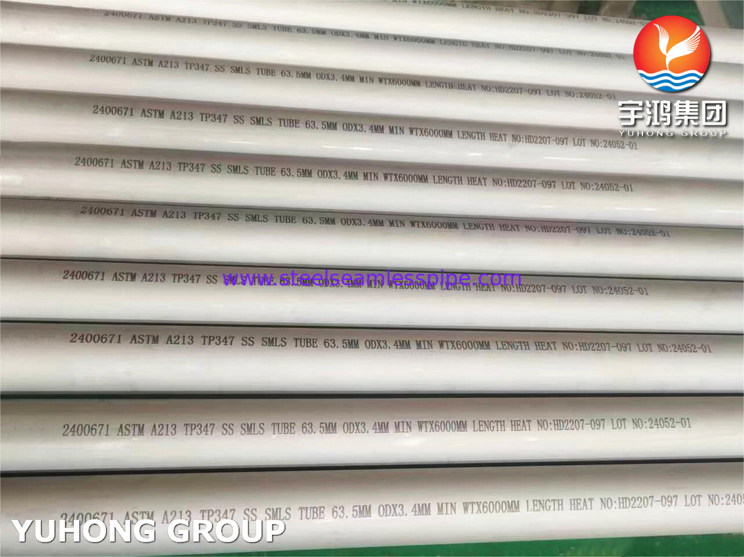 ASTM A213/ASME SA 213 TP347/TP347H स्टेनलेस स्टील सीमलेस ट्यूब इन हीट एक्सचेंजर बॉयलर
