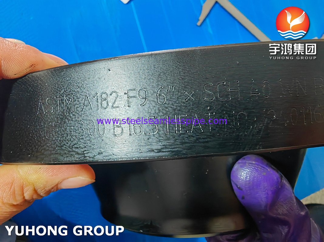 ASTM A182 Gr F9 मिश्र धातु स्टील वेल्ड नेक फ्लैंज ASME B16.5 फोल्डेड WNRF फ्लैंज