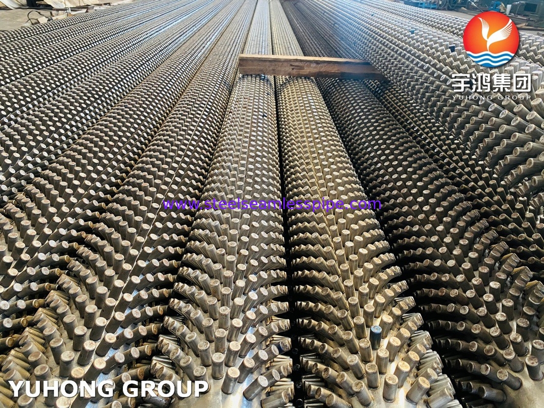 ASTM A213 ग्रेड T9 मिश्र धातु स्टील सीमलेस ट्यूब स्टड फिन ट्यूब स्टीम फर्नेस के लिए