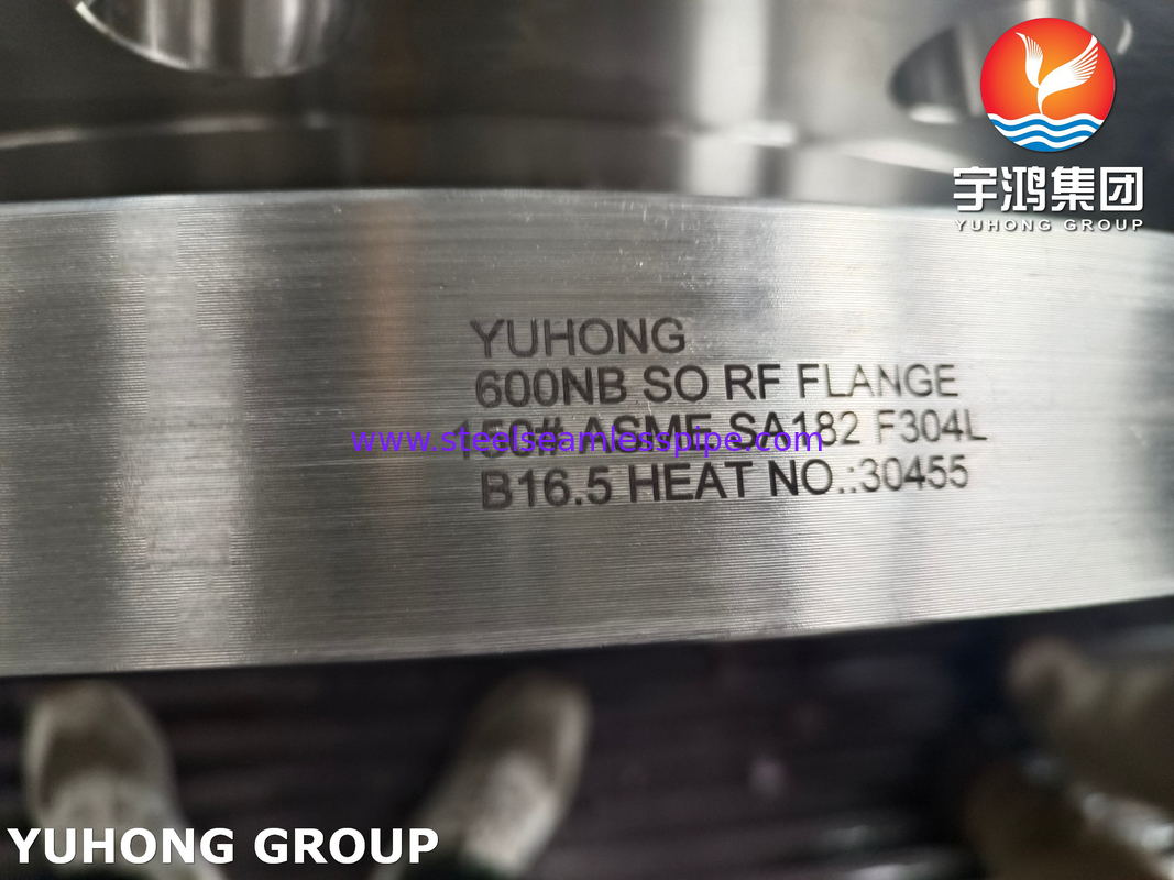 ASME SA182 F304L स्टेनलेस स्टील फोल्डेड फ्लैंज फ्लिप ऑन SO राइज्ड RF B16.5