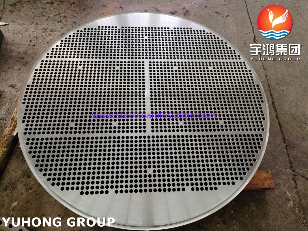 मिश्र धातु स्टील ट्यूब शीट ASTM A335 ASME SA335 F5N OD 1761MM*182MM 2476HOLES*19.25MM हीट एक्सचेंजर अनुप्रयोग