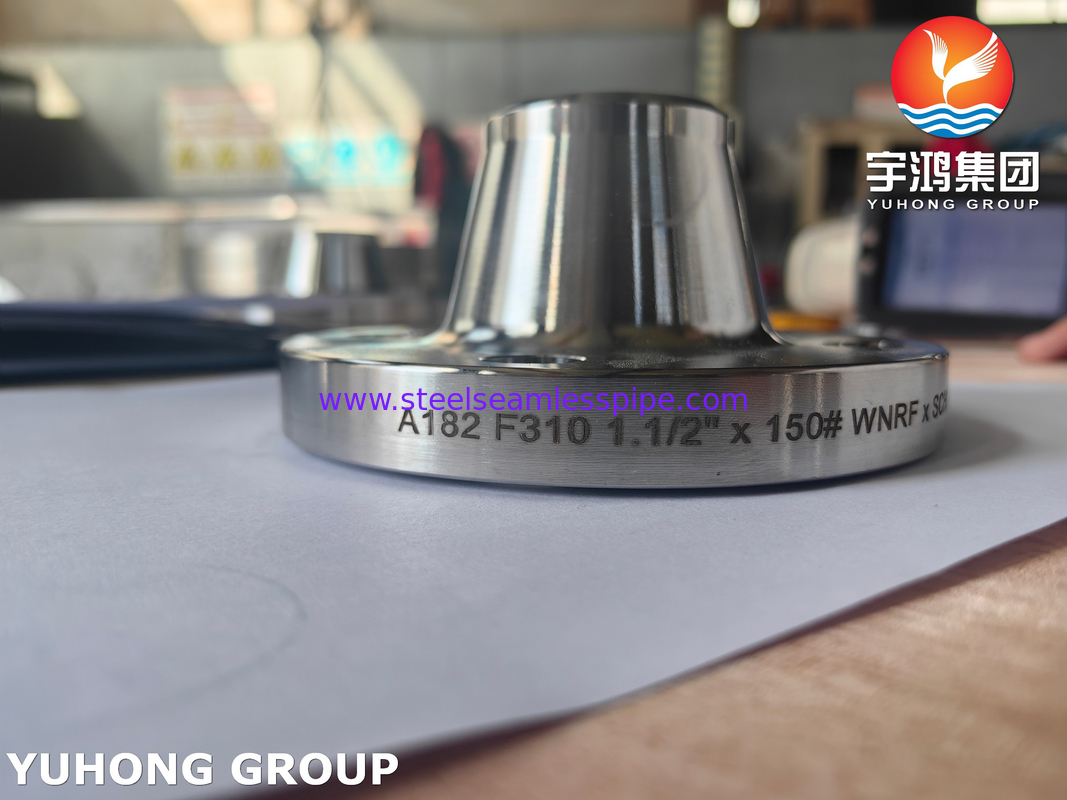 ASTM A182 F310 स्टेनलेस स्टील WNRF फ्लैंज ASME B16.5 फोल्डेड स्टील फ्लैंज
