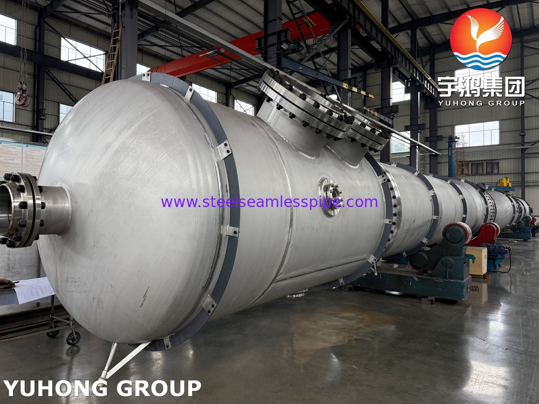 ASTM A312 TP316L सीमलेस ट्यूब गर्मी एक्सचेंजर के लिए ASTM A516 Gr 70 कार्बन स्टील शेल के साथ