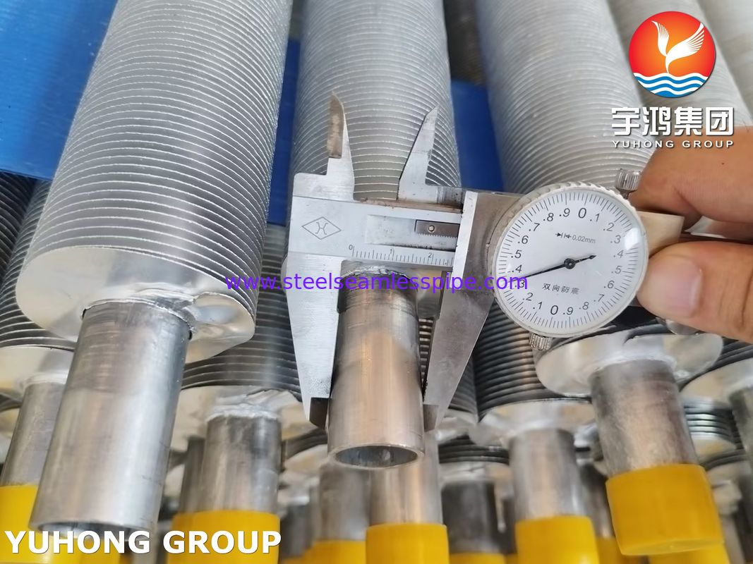 एएसएमई SA249 स्टेनलेस स्टील वक्र फिन ट्यूब फिन प्रकार L LL KL एयर कूलर के लिए