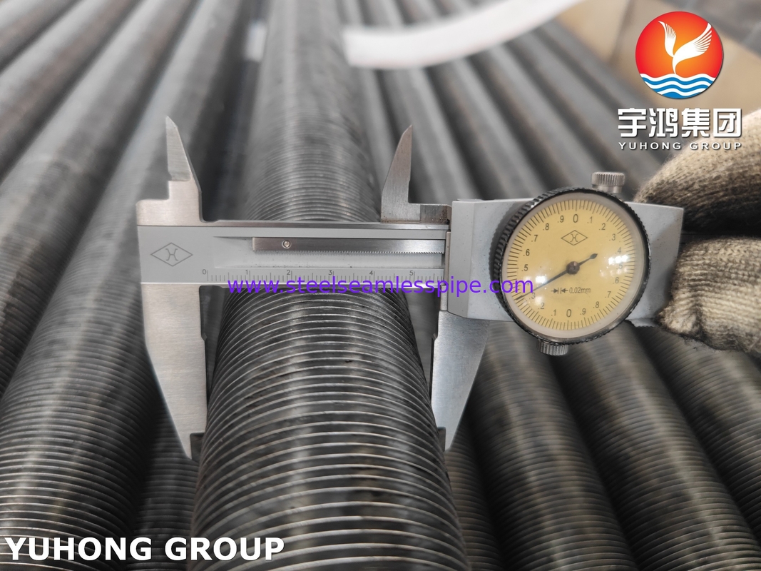 ASME SA209 TP304 स्टेनलेस स्टील एम्बेडेड फिन ट्यूब फिन टाइप जी एल्यूमीनियम 1060 फिन के साथ