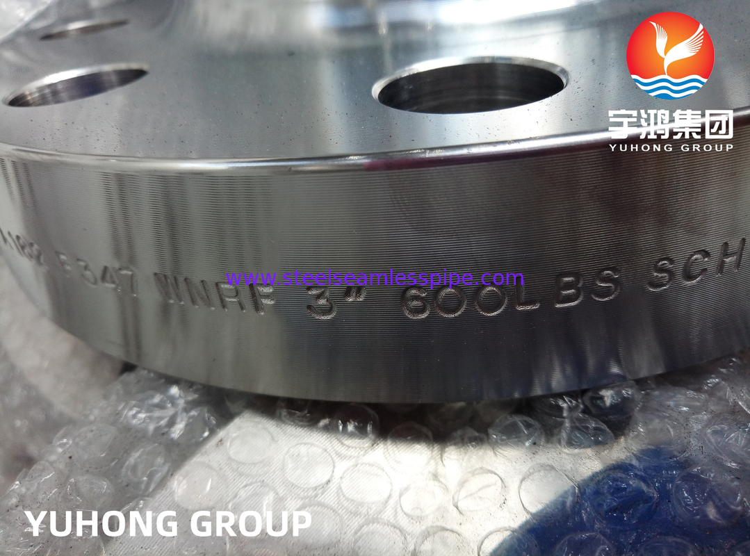 ASTM A182 ASME SA182 F347L सुपरक्रिटिकल बॉयलरों के लिए वेल्ड नेक आरएफ फोल्डेड फ्लैंज