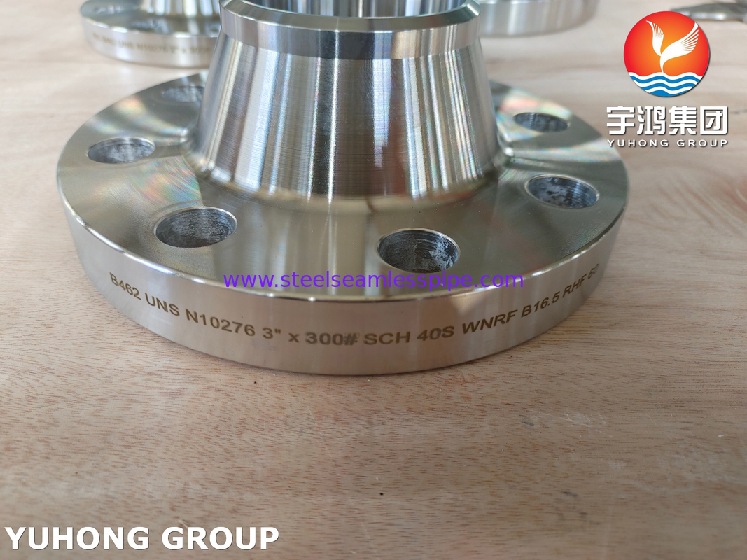 उच्च तापमान अनुप्रयोग के लिए ASTM B564 N10276 निकेल मिश्र धातु स्टील फोल्डेड फ्लैंज B16.5