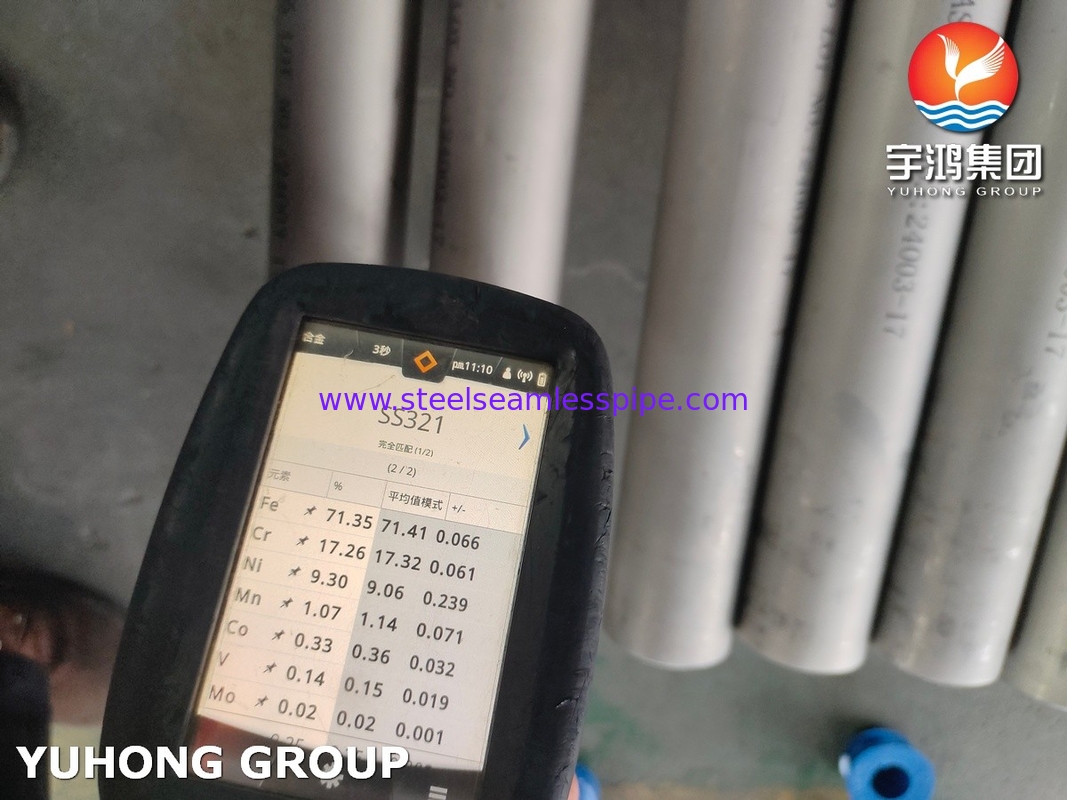 ASTM A312 TP321 स्टेनलेस स्टील सीमलेस पाइप अचार और तेल गैस उद्योग और रासायनिक उद्योग के लिए एनील