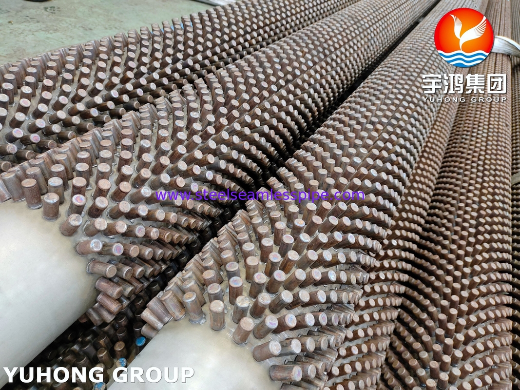 SS304 Stainless Steel Stud Fin Tube High Frequency Welded HFW For Steam Generator