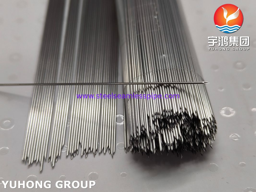 SUS304 मेडिकल ग्रेड स्टेनलेस स्टील अंतःशिरा इंडवेलिंग सुई ट्यूब, बैक कट टिप