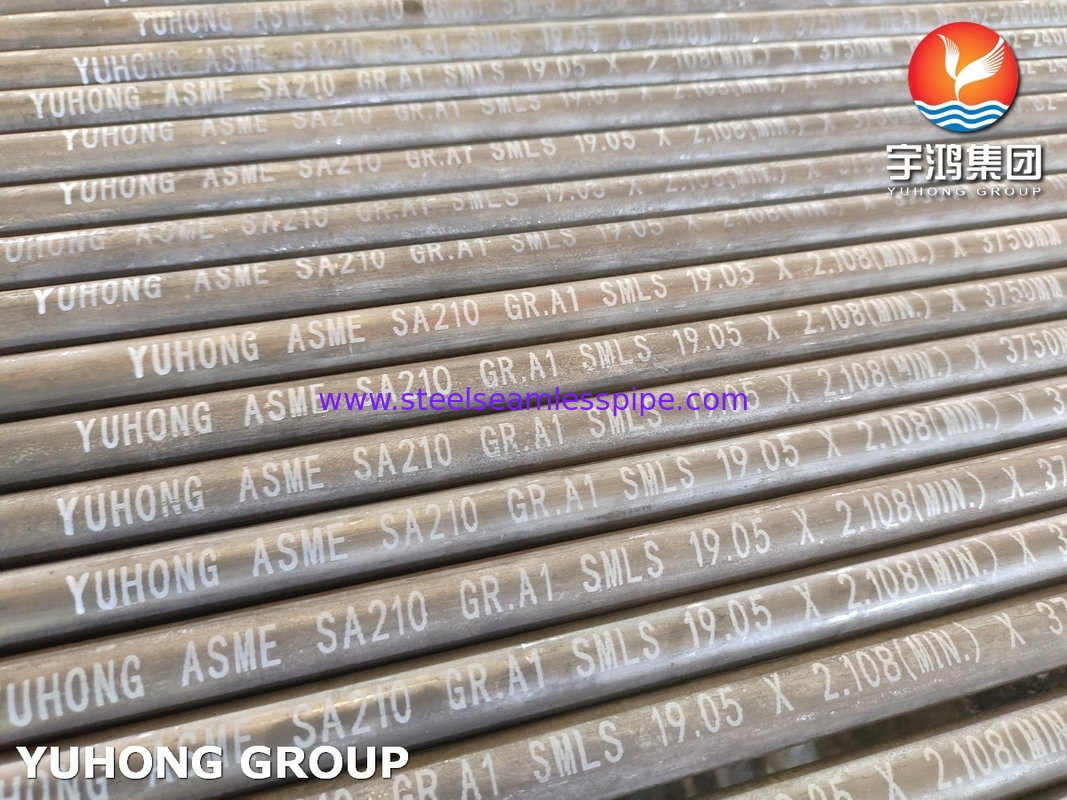 ASTM A210 / ASME SA210 Gr A1 बॉयलर के लिए सीमलेस मीडियम-कार्बन स्टील ट्यूब न्यूनतम दीवार