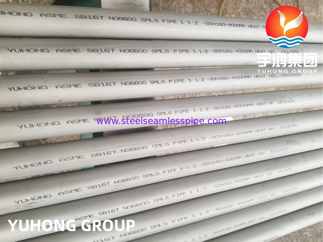 ASME SB167 मिश्र धातु 600 / N06600, निकेल-क्रोमियम-आयरन मिश्र धातु पाइप, रासायनिक प्रसंस्करण एयरोस्पेस में इस्तेमाल किया