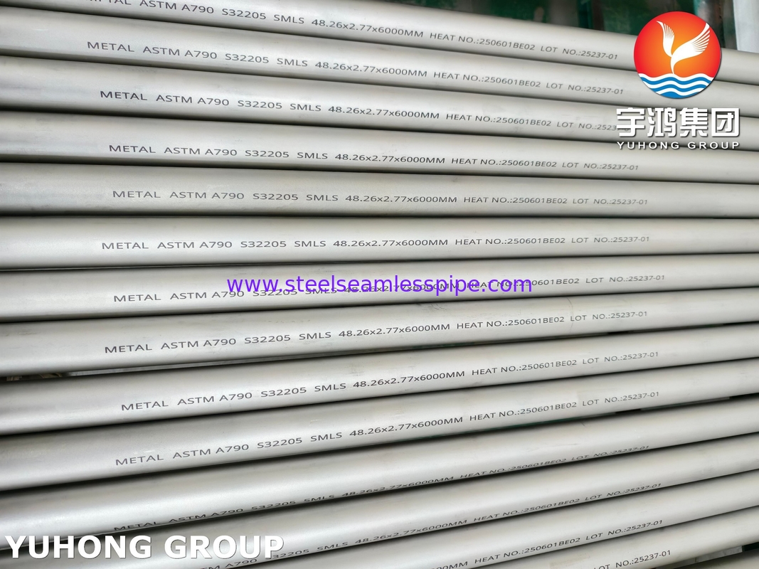 ASTM A790 S32205 सीमलेस डुप्लेक्स स्टेनलेस स्टील ट्यूब अपतटीय अनुप्रयोगों के लिए उच्च शक्ति संक्षारण प्रतिरोधी