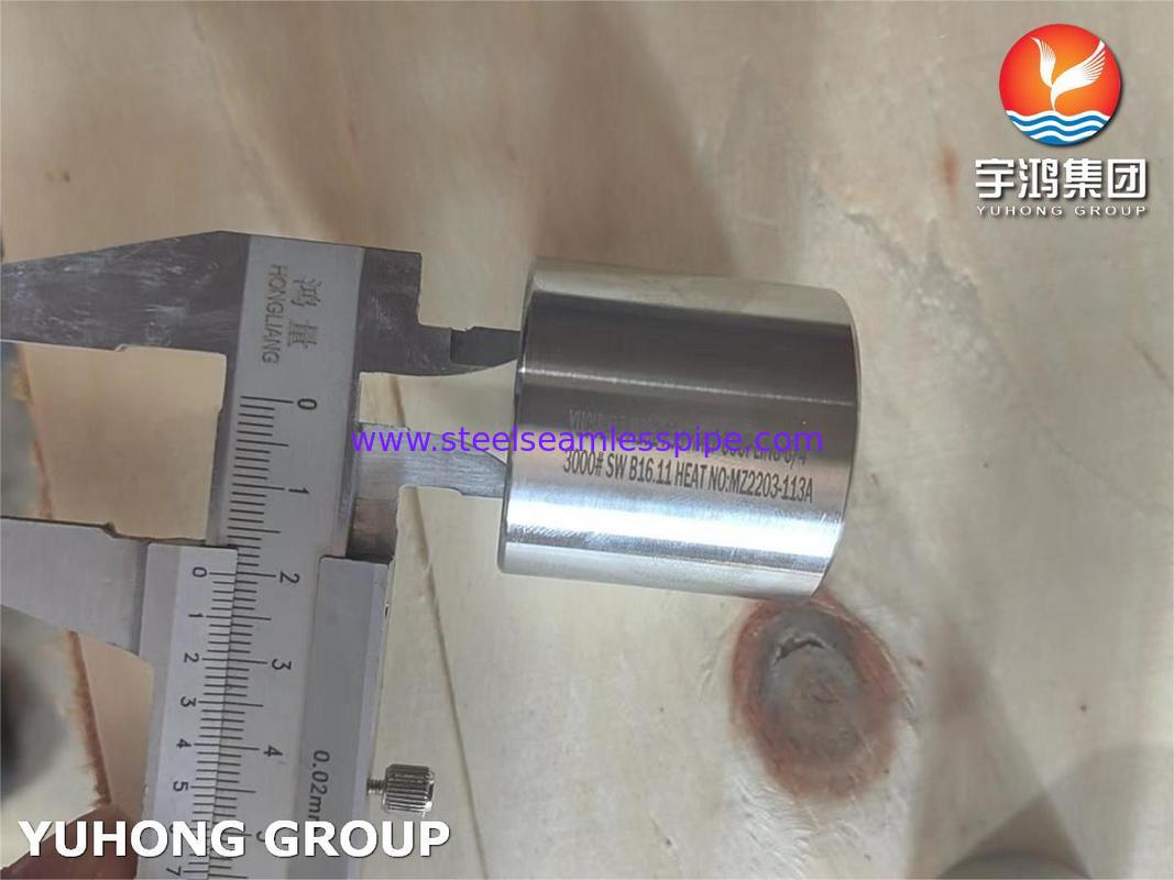 ASTM A182 F53 सुपर डुप्लेक्स स्टेनलेस स्टील कपलिंग उच्च दबाव और तेल और गैस अनुप्रयोगों के लिए संक्षारण प्रतिरोधी