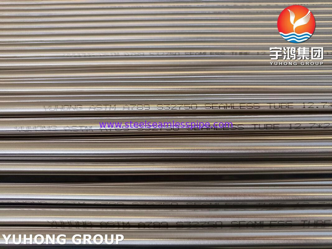 ASTM A789 S32750 सुपर डुप्लेक्स सीमलेस ट्यूब 2507 तेल और गैस के लिए डुप्लेक्स स्टील पाइप