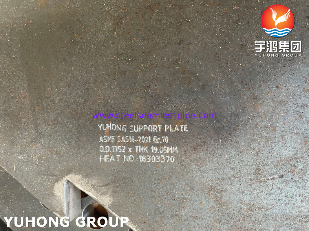 हीट एक्सचेंजर बैफल कार्बन स्टील प्लेट ASME SA516 GR.70 हीट एक्सचेंजर के लिए