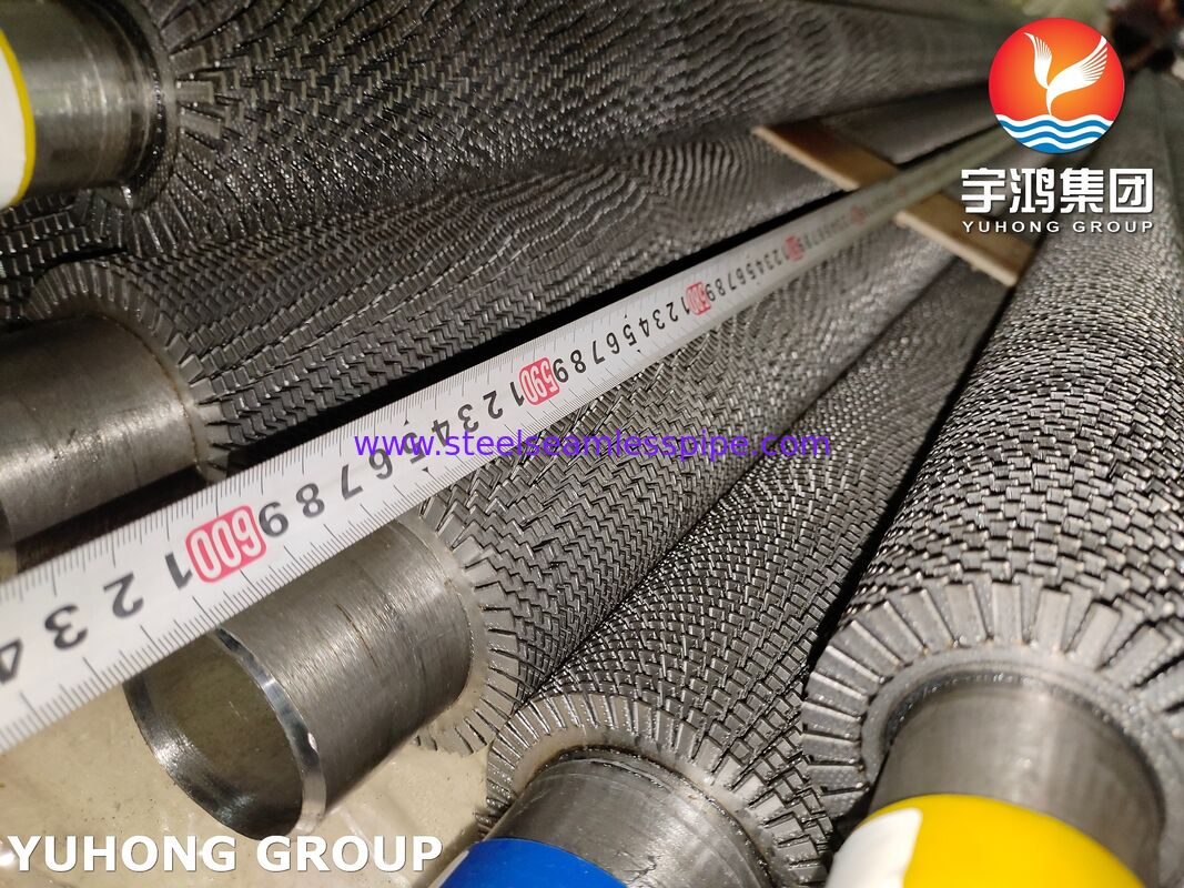 दांतेदार पंख वाले ट्यूब | उच्च आवृत्ति वेल्डेड | HRSG / बॉयलर के लिए T22 बेस ट्यूब और CS पंख