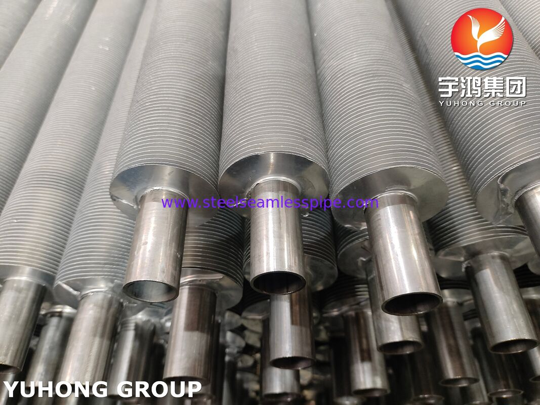 एन 10217-7 1.4301 वायु कूलर के लिए एक्सट्रूडेड फिन ट्यूब गर्मी वसूली