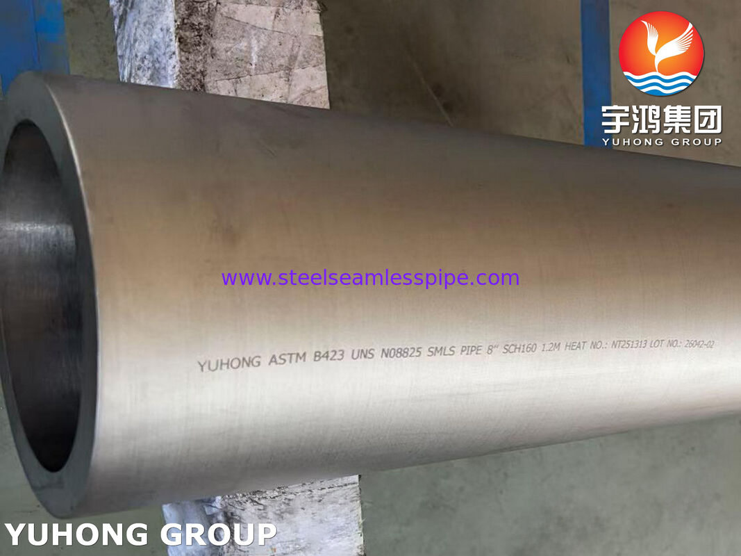 ASTM B423 UNS N08825 Incoloy 825 निकेल मिश्र धातु स्टील सीमलेस बड़े व्यास ट्यूब, उच्च तापमान, उच्च सांद्रता एसिड के लिए प्रतिरोधी