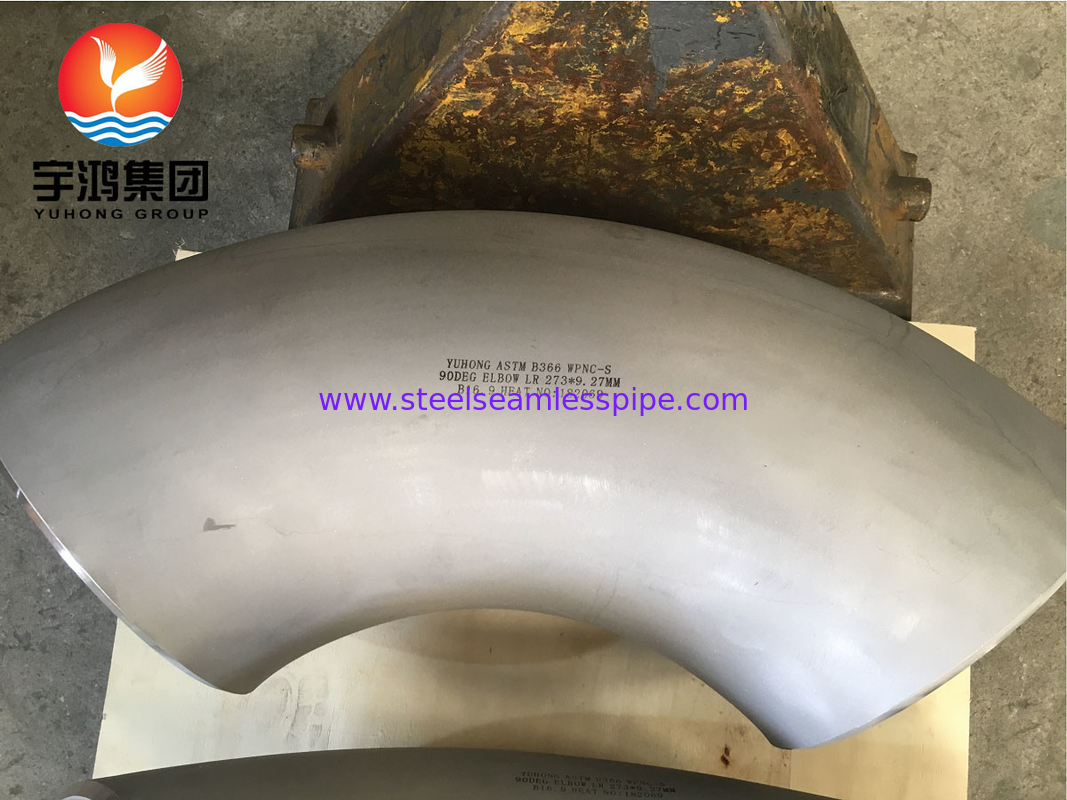 ASTM B366 मोनेल 400 / UNS N04400 कोहनी 90 डिग्री निकेल मिश्र धातु स्टील बटवेल्ड फिटिंग