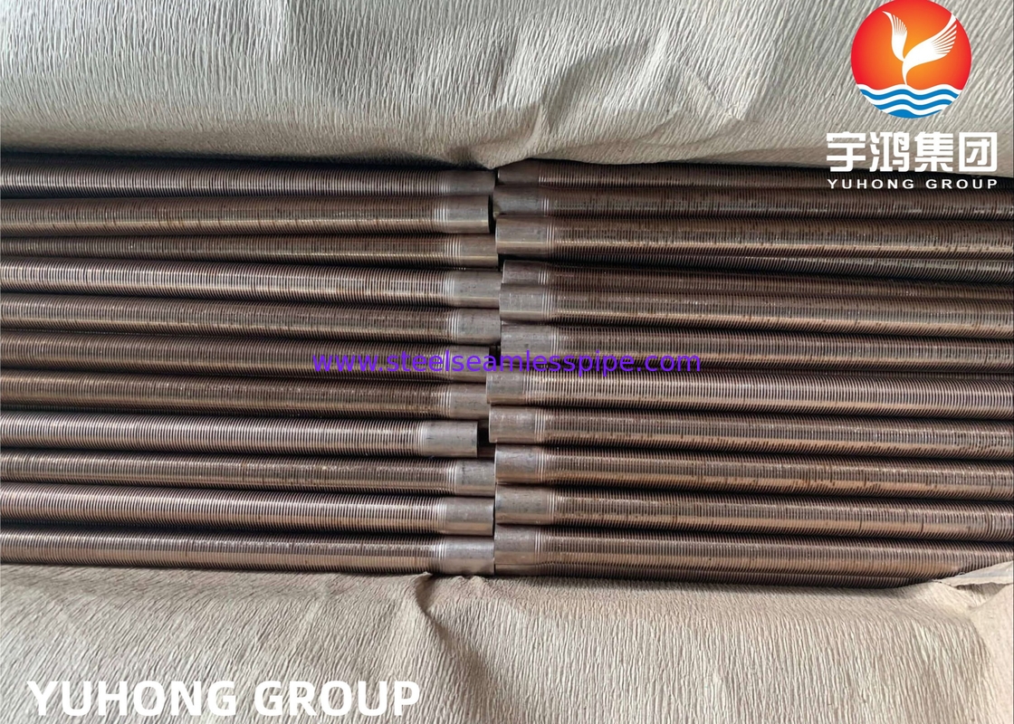 ASTM B111 CuNi 90/10 C70600 एक्सट्रूडेड टाइप हीट एक्सचेंजर तेल कूलर के लिए लो फिन ट्यूब