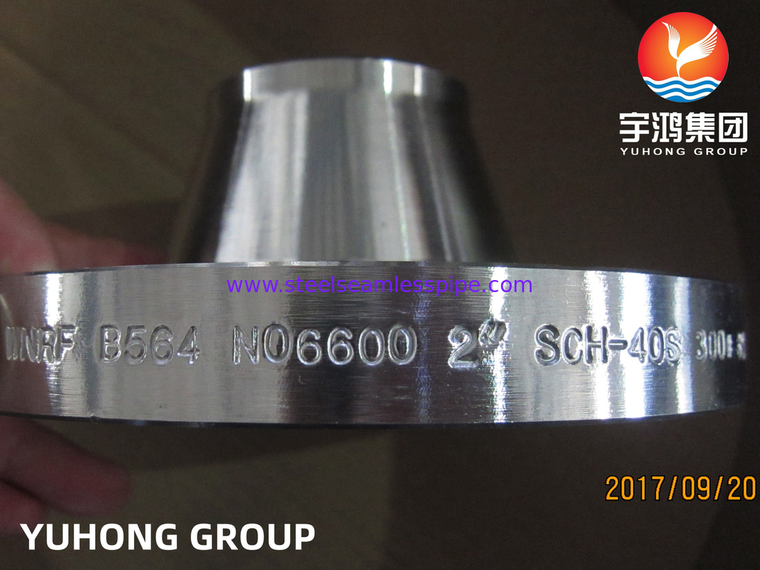 ASTM B564 Inconel 600 / UNS N06600 निकेल मिश्र धातु स्टील फोल्डेड वेल्डिंग नेक फ्लैंज