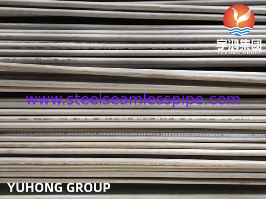 हीट एक्सचेंजर सीमलेस यू बेंड ट्यूब TP304/304L / TP316L TP310S TP316Ti TP321/321H, TP347, TP317, 100% ET / HT / UT