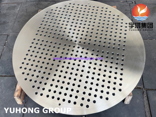 ASTM A182 F316L स्टेनलेस स्टील ट्यूबशीट हीट एक्सचेंजर भाग