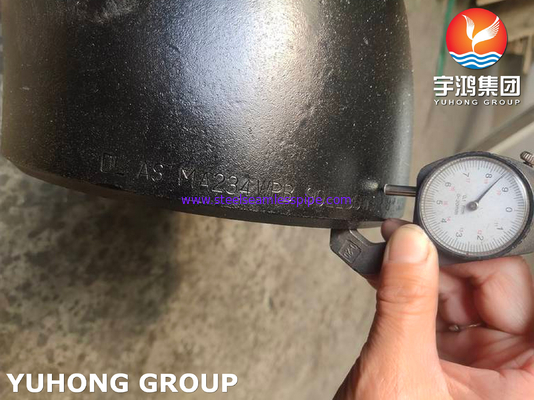 ASTM A234 WPB कार्बन स्टील 90 डिग्री लंबी रेडियस एल्बो ब्लैक पेंटेड फिटिंग