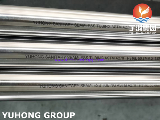 ASTM A270 TP316L स्टेनलेस स्टील पॉलिश सेनेटरी सीमलेस पाइप