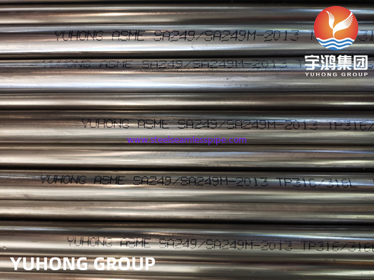 Tubería de acero inoxidable C/C A249 TP304 TP316L इंटरचेंबिएडर डी हीट कंडेनसर एयर कूलर 100% ET / HT / UT