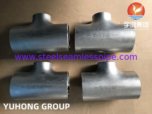 ASTM A815 S31803 डुप्लेक्स स्टेनलेस स्टील सीमलेस टी पाइप फिटिंग B16.9