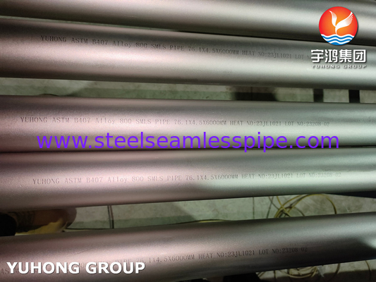 ASTM B407 ASME SB407 UNS N08810 मिश्र धातु 800 निकेल मिश्र धातु निर्बाध ट्यूब ABS स्वीकृत