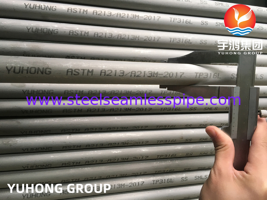 ASME SA213 TP316L सीमलेस स्टेनलेस स्टील ट्यूब BWG 20 0.89 मिमी के लिए ड्राई कूलर