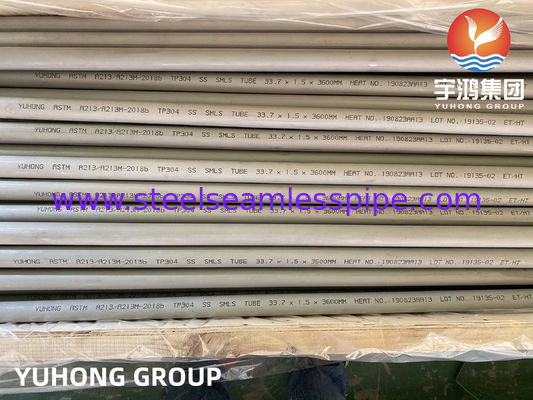 एएसटीएम ए 213 टीपी 304 स्टेनलेस स्टील सीमलेस हीट एक्सचेंजर और फर्नेस ट्यूब