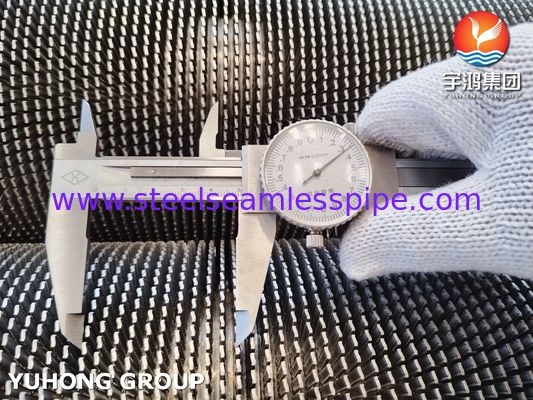 A312 TP347 स्टेनलेस स्टील हेलिकल सेरेटेड HFW फिन ट्यूब