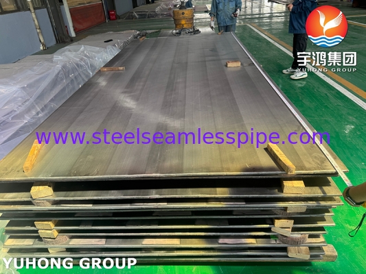 विस्फोटक लेपित प्लेट ASME SA516 Gr.70 कार्बन स्टील लेपित ASME SB127 मोनेल 400