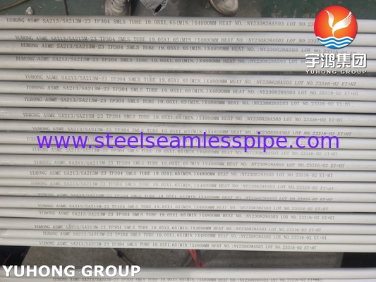 एएसटीएम ए 213 टीपी 304 स्टेनलेस स्टील सीमलेस ट्यूब गर्मी एक्सचेंजर और बॉयलर के लिए