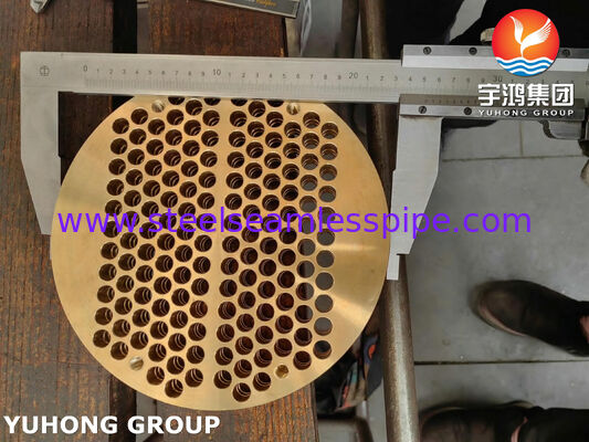 ASME SB171 C46400 शेल और ट्यूब हीट एक्सचेंजर के लिए तांबा मिश्र धातु ट्यूब शीट