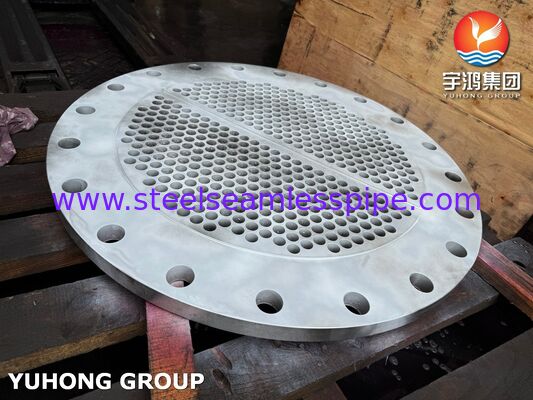 ASME SA240 SS304 हीट एक्सचेंजर ट्यूब शीट प्रेसिजन सीएनसी-ड्रिल्ड के लिए संक्षारण प्रतिरोधी पेट्रोकेमिकल सेवा